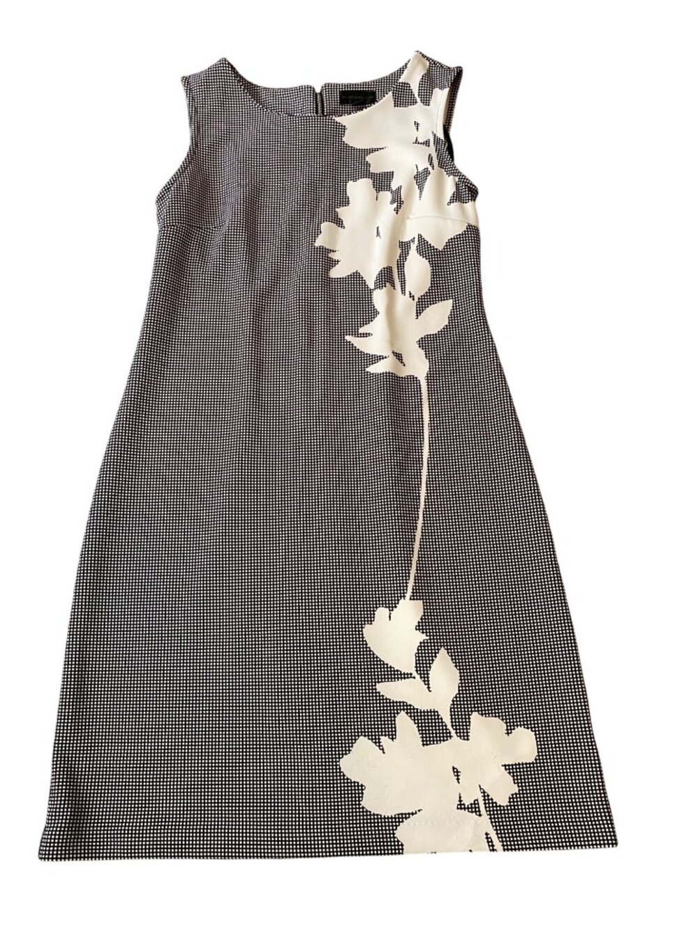 Worthington Black & White Sheath Dress Floral Pattern Size 10